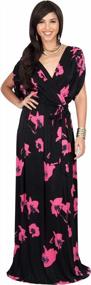img 4 attached to Stylish And Comfortable: KOH KOH Women'S Printed Maxi Dress Ideal For Summer Outings