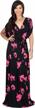 stylish and comfortable: koh koh women's printed maxi dress ideal for summer outings logo