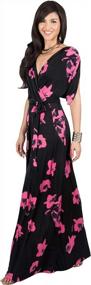 img 3 attached to Stylish And Comfortable: KOH KOH Women'S Printed Maxi Dress Ideal For Summer Outings