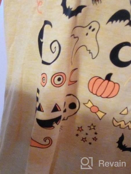 img 1 attached to Spooky T Shirts Women Halloween Doodles Shirt Hocus Pocus Gifts Halloween Graphic Tees 2021 Decor Tops review by Sara Lutz