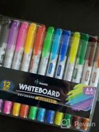 img 1 attached to 12-Set Dry Erase Markers For Whiteboard - Dual Tip & Ultra Fine Point, Erasable Markers For Kids review by Alif Eagle