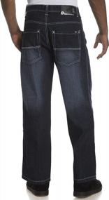 img 2 attached to Perfect Blend Of Style And Comfort: Southpole Men'S Cross Hatch Denim With Relaxed-Fit Straight Cut