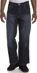 img 3 attached to Perfect Blend Of Style And Comfort: Southpole Men'S Cross Hatch Denim With Relaxed-Fit Straight Cut