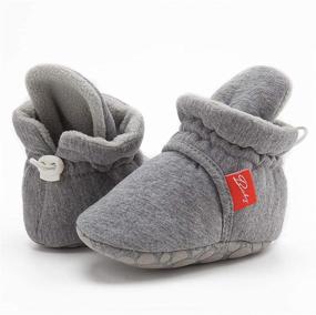 img 1 attached to Non Slip Newborn Toddler Walkers Boys' Shoes: Booties via Boots