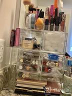 img 1 attached to Teal Thrill: Sorbus Large Clear Makeup Organizer With Detachable Spacious Beauty Display - Ideal Jewelry & Make Up Storage For Vanity, Dresser & Countertop review by Angel Serafini