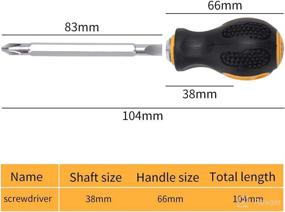 img 3 attached to 🔧 Convy GJ-0120 Phillips & Slotted Screwdriver 2 in 1, SL 6*38: Versatile Cross Head & Flat Head Tool