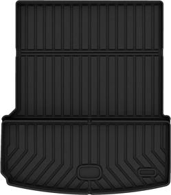 img 4 attached to Cartist Custom Fit TPE Cargo Liner for 2021-2022 Jeep Grand Cherokee L - All Weather Rear Trunk Mat (Behind 2nd Row Seats) - Non-Compatible with Grand Cherokee Models