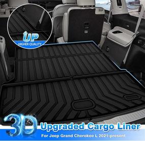 img 3 attached to Cartist Custom Fit TPE Cargo Liner for 2021-2022 Jeep Grand Cherokee L - All Weather Rear Trunk Mat (Behind 2nd Row Seats) - Non-Compatible with Grand Cherokee Models