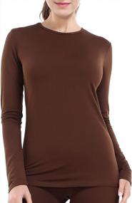 img 4 attached to Ultra-Warm Women'S Thermal Underwear: Subuteay Fleece-Lined Long-Sleeve Thermal Shirt For Cold Weather