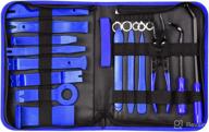 🔧 mictuning 19pcs auto audio trim removal tool set: fastener remover & clip plier upholstery kit for dash, door panels, and stereo – blue logo