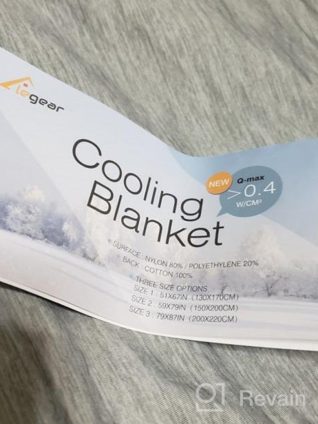 img 1 attached to Cooling Blanket Japanese Q-Max 0.4 Technology Keep Cool In Hot Summer, 78 X 86In Twin Or Baby Sized Blanket For Adults, Children, Babies. Mica Nylon And PE Cool Fabric Breathable Comfortable.(Blue) review by Aaron Wood