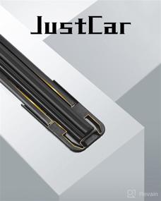 img 2 attached to 🚗 JustCar 3 Wiper Blades for 2007-2018 Jeep Wrangler JK, Windshield Replacement - OE Quality 15"/15"/12" (Set of 3) U/J Hook