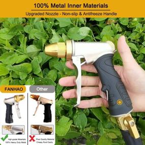 img 3 attached to Enhance Your Outdoor Watering Experience With FANHAO Heavy Duty Metal Garden Hose Nozzle With 4 Spray Patterns