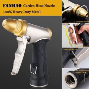 img 2 attached to Enhance Your Outdoor Watering Experience With FANHAO Heavy Duty Metal Garden Hose Nozzle With 4 Spray Patterns