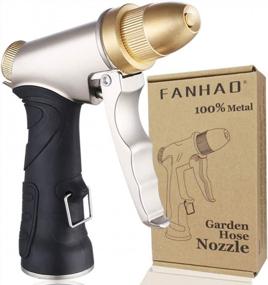 img 4 attached to Enhance Your Outdoor Watering Experience With FANHAO Heavy Duty Metal Garden Hose Nozzle With 4 Spray Patterns