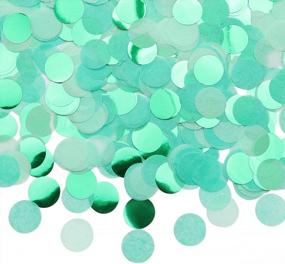 img 4 attached to 5000 Pieces Green Confetti Circles - VCOSTORE Tissue Paper Dots For Wedding Birthday Party Decoration And Gift Boxes