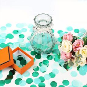 img 3 attached to 5000 Pieces Green Confetti Circles - VCOSTORE Tissue Paper Dots For Wedding Birthday Party Decoration And Gift Boxes