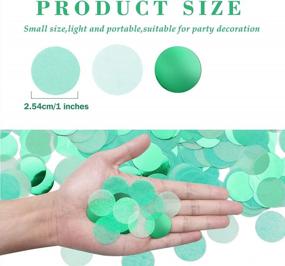 img 2 attached to 5000 Pieces Green Confetti Circles - VCOSTORE Tissue Paper Dots For Wedding Birthday Party Decoration And Gift Boxes