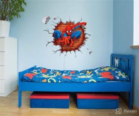 img 3 attached to SchwartsCount Spiderman Wall Decals Boys Nursery