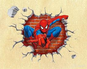 img 4 attached to SchwartsCount Spiderman Wall Decals Boys Nursery