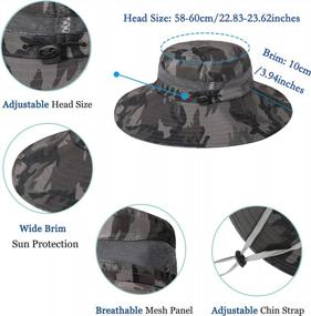 img 1 attached to Waterproof Camouflage Sun Hat For Men With Wide Brim, Packable And Breathable - Ideal For Fishing And Outdoor Activities