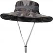 waterproof camouflage sun hat for men with wide brim, packable and breathable - ideal for fishing and outdoor activities logo