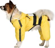 🐾 stay dry in style: etdane dog raincoat – waterproof rain jacket with reflective straps and leash hole for large, medium & small puppies logo