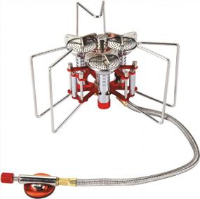 img 4 attached to Bulin Camping Gas Stove Burner - 18000W Adjustable Ultralight Backpacking Stove For Outdoor Adventures