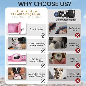 img 1 attached to 🐶 FEEYAR Reflective AirTag Dog Collar: Enhanced Visibility & Protection for Small Medium Large Dogs
