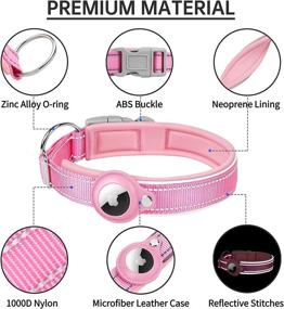 img 2 attached to 🐶 FEEYAR Reflective AirTag Dog Collar: Enhanced Visibility & Protection for Small Medium Large Dogs