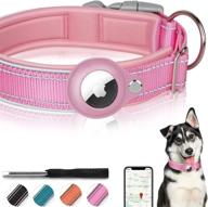 🐶 feeyar reflective airtag dog collar: enhanced visibility & protection for small medium large dogs logo