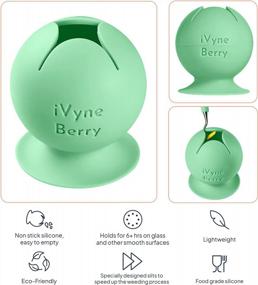 img 2 attached to Streamline Your Weeding Process With IVyne Berry Suctioned Vinyl Scrap Collector & Holder - Green