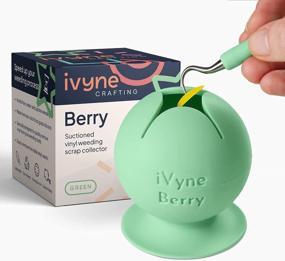 img 4 attached to Streamline Your Weeding Process With IVyne Berry Suctioned Vinyl Scrap Collector & Holder - Green