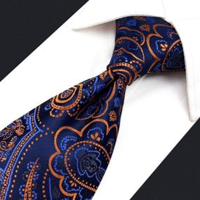 img 2 attached to Shlax Necktie Paisley Orange: A Classic Addition to Men's Accessories - Ties, Cummerbunds & Pocket Squares