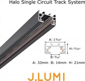 img 4 attached to J.LUMI RAL3002 Track Light Rails, Halo Single Circuit 3 Ft 2-Pack Black Track System (Total 6 Ft Run)