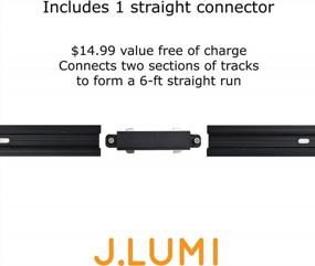 img 3 attached to J.LUMI RAL3002 Track Light Rails, Halo Single Circuit 3 Ft 2-Pack Black Track System (Total 6 Ft Run)
