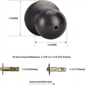 img 2 attached to 10Pack Aged Bronze Bed/Bath Room Door Knob Lock Handle - NEWBANG 5763-ORB-BK-10P For Privacy Bathroom & Interior Doors