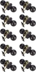img 4 attached to 10Pack Aged Bronze Bed/Bath Room Door Knob Lock Handle - NEWBANG 5763-ORB-BK-10P For Privacy Bathroom & Interior Doors