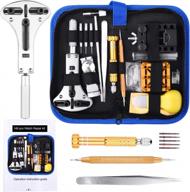 149pcs watch repair kit by longruner - updated case back opener, link remover & battery replacement tool set for watchmakers let015 logo