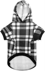 img 1 attached to 🐶 BINGPET Plaid Dog Hoodie with Hat - Winter Fleece Sweater Coat for Small, Medium, and Large Dogs - Pet Clothes to Keep Your Pup Warm