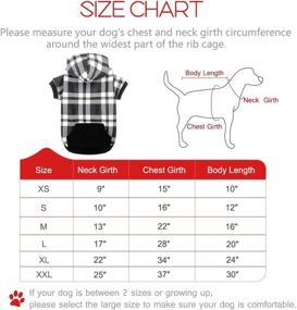 img 3 attached to 🐶 BINGPET Plaid Dog Hoodie with Hat - Winter Fleece Sweater Coat for Small, Medium, and Large Dogs - Pet Clothes to Keep Your Pup Warm