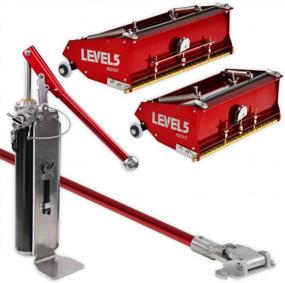 img 4 attached to LEVEL5 Pro-Grade 10/12" Flat Box Combo Set - 42" Handle, Compound Pump + Filler Sheetrock Gyprock Wall Board 4-604