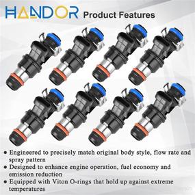 img 1 attached to Handor FJ315 Fuel Injectors Pack of 8 - Compatibility with Chevy Silverado, Express, Suburban, 🔧 Tahoe, Buick Rainier, Cadillac Escalade, GMC Envoy, Sierra, Savana, Yukon, Hummer, Isuzu 4.8L 5.3L 6.0L Engine