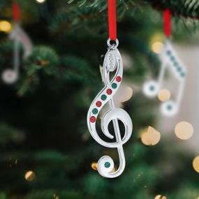 img 3 attached to Get In Tune With The Holidays - Klikel 2022 Musical Note Silver Ornament Set With Engraved Year And Vibrant Stones