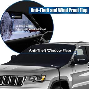 img 1 attached to Protect Your Car From Ice And Snow With IC ICLOVER Heavy Duty Windshield Cover - All-Weather 600D Oxford With Side Mirror Covers!
