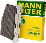 🚗 mann-filter cuk 2939 cabin filter with activated charcoal for audi/vw models - pack of 2 - high performance air filtration solution logo