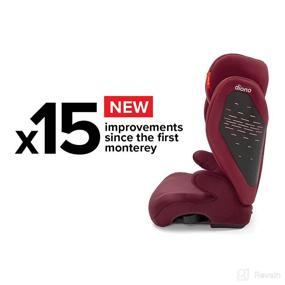 img 1 attached to 🚗 Diono Monterey 4DXT Latch, 2-in-1 High Back Booster Car Seat with Adjustable Height & Width, Enhanced Side Impact Protection, Suitable for 8 Year Olds & Above, Plum