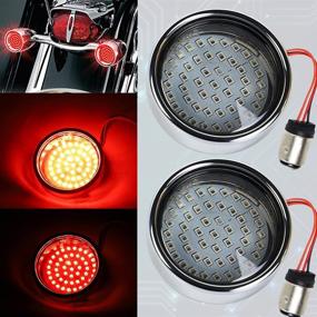 img 3 attached to 🏍️ Motorcycle HD LED Turn Signal Light - 2" 50mm Bullet Style with Upgraded 1157Red+Red+lensAA04 - Ideal for Motorbike Sporter Softail Touring