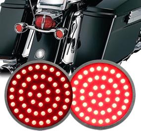 img 2 attached to 🏍️ Motorcycle HD LED Turn Signal Light - 2" 50mm Bullet Style with Upgraded 1157Red+Red+lensAA04 - Ideal for Motorbike Sporter Softail Touring