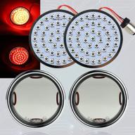 🏍️ motorcycle hd led turn signal light - 2" 50mm bullet style with upgraded 1157red+red+lensaa04 - ideal for motorbike sporter softail touring логотип